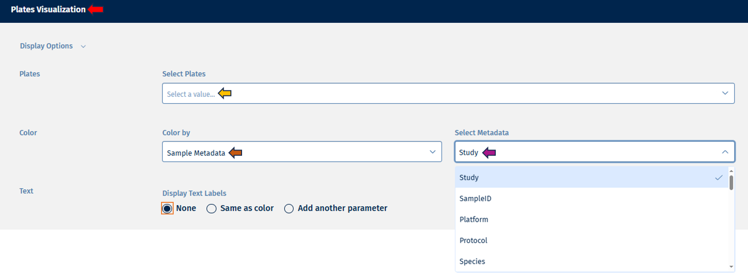 Plates plot sample metadata