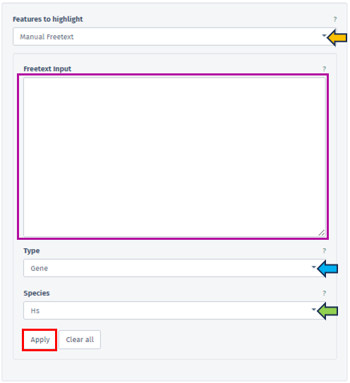 Manual freetext
