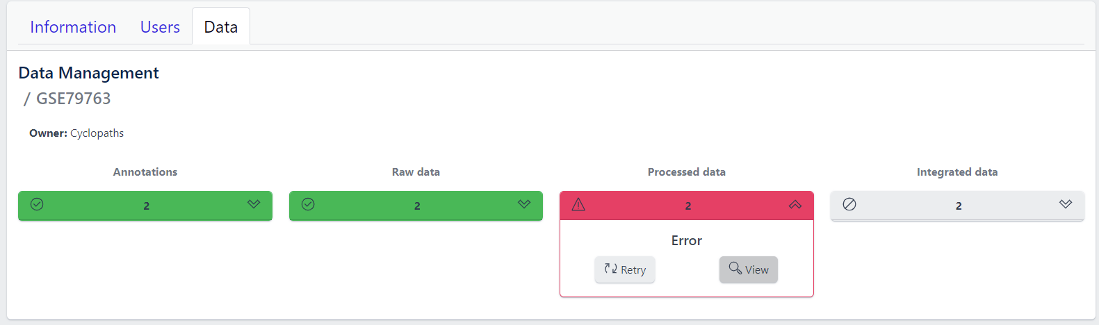 Processing failed