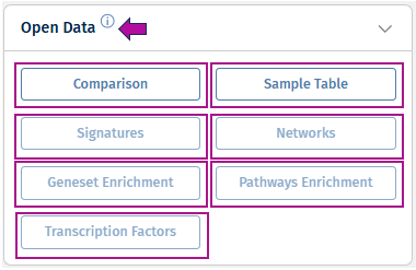 Open Data panel Open Data panel