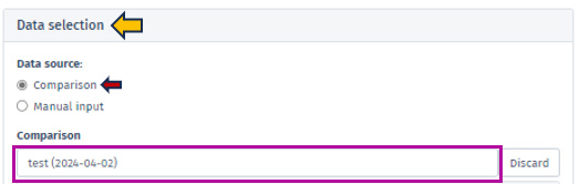 Comparison data selection