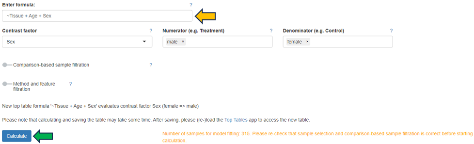 Calculate Comparison Calculate Comparison