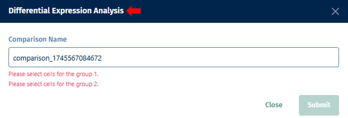 Differential expression options
