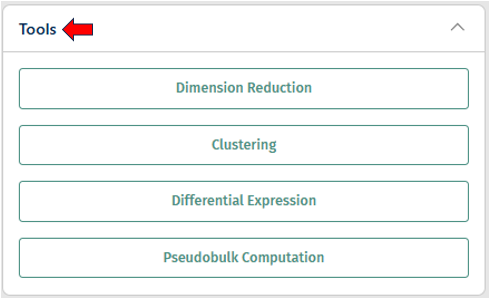 Tools selection panel
