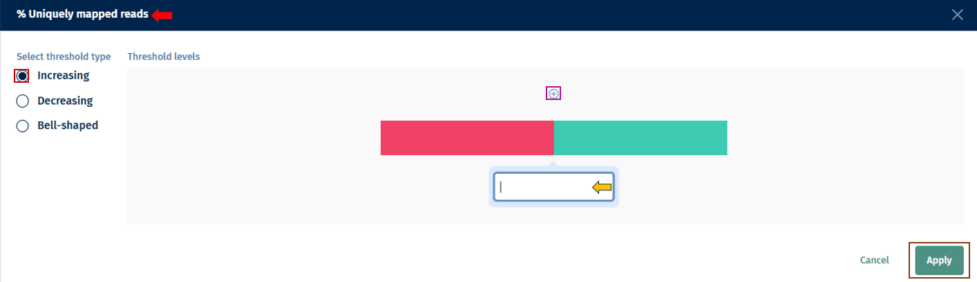 Threshold manager settings