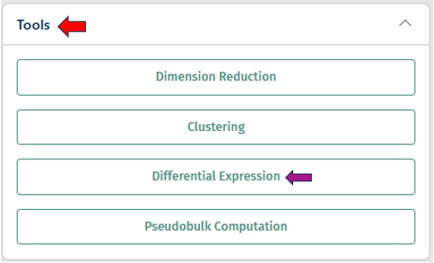 Differential expression panel Differential expression panel