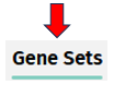 Gene sets panel Gene sets panel