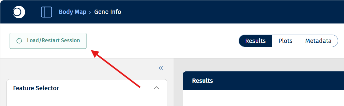 Restart app button location