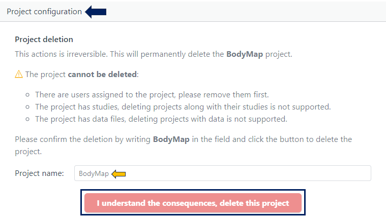 Project configuration Project configuration