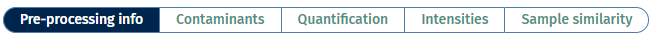 Pre-processing info tab Pre-processing info tab