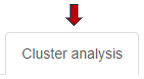 Cluster analysis panel Cluster analysis panel
