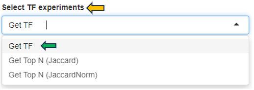 Select TF Experiments Select TF Experiments