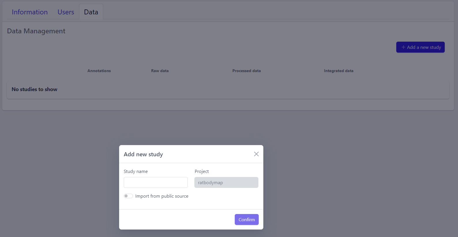 Create Study