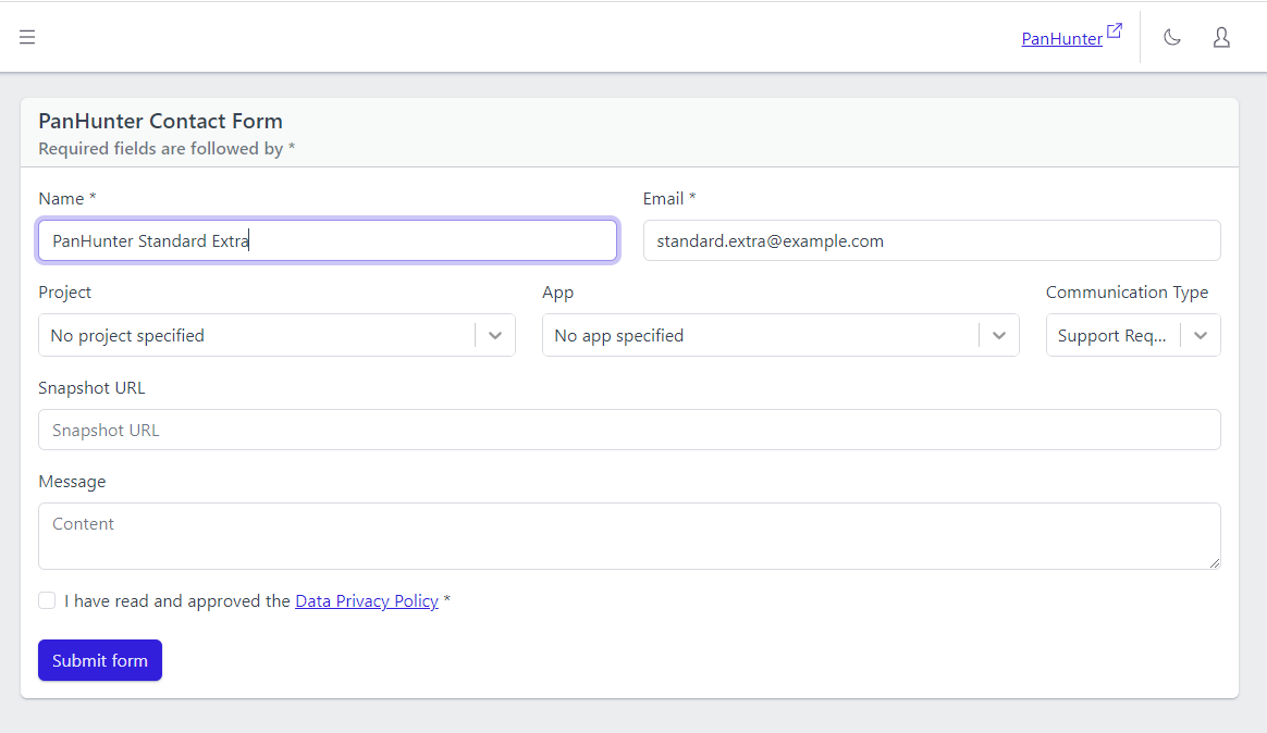 Contact form