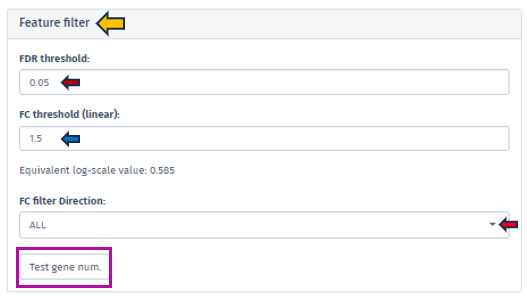 Feature filter